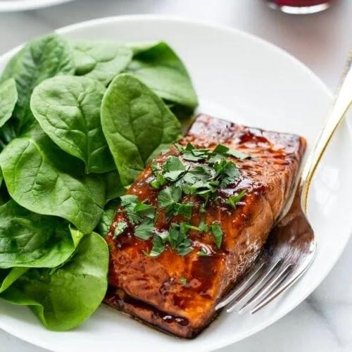 Balsamic Glazed Salmon with Broccoli