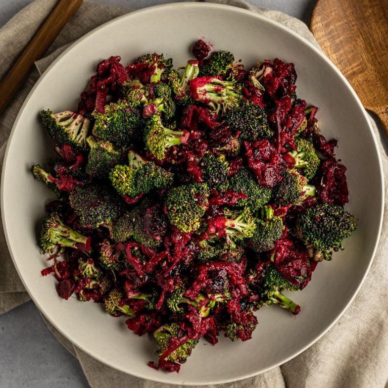 Balsamic Roasted Broccoli and Beet Salad