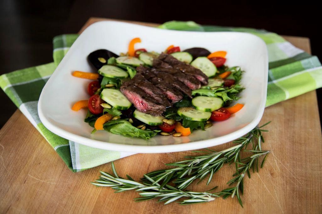 Balsamic Rosemary Flank Steak Salad