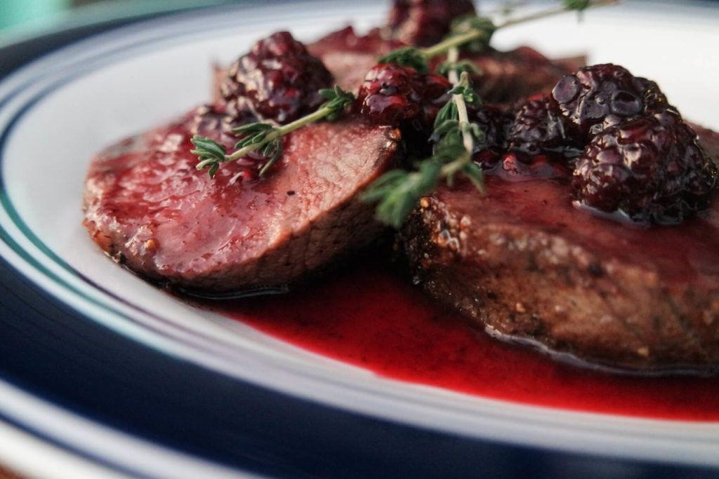 Balsamic Venison and Blackberry Sauce