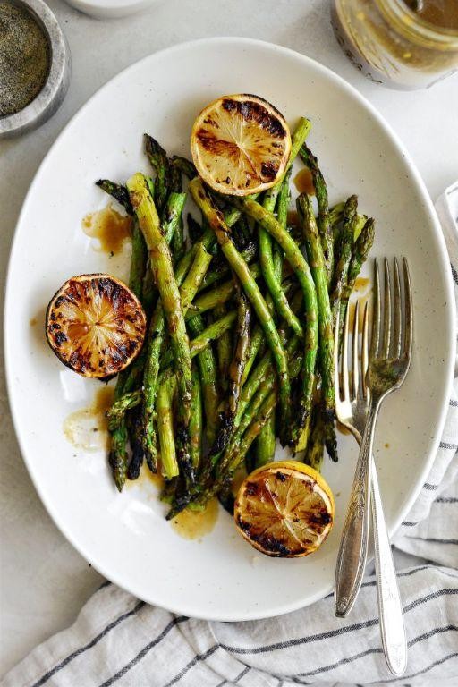 Balsamic and Black Truffle Oil Grilled Asparagus