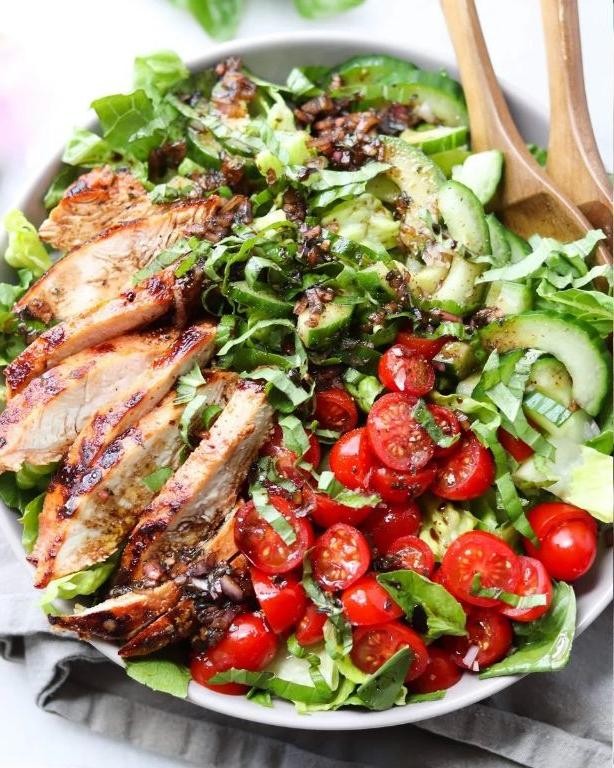 Balsamic and Fresh Basil Grilled Turkey Breast