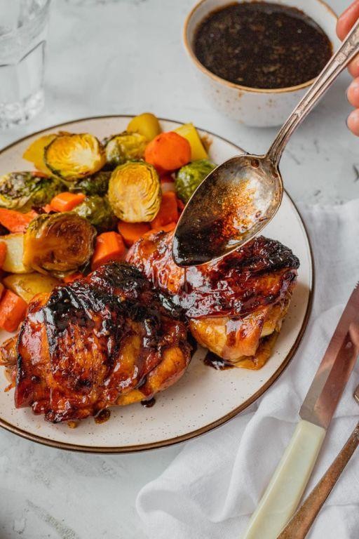 Balsamic-Glazed Chicken Thighs with Roasted Vegetables