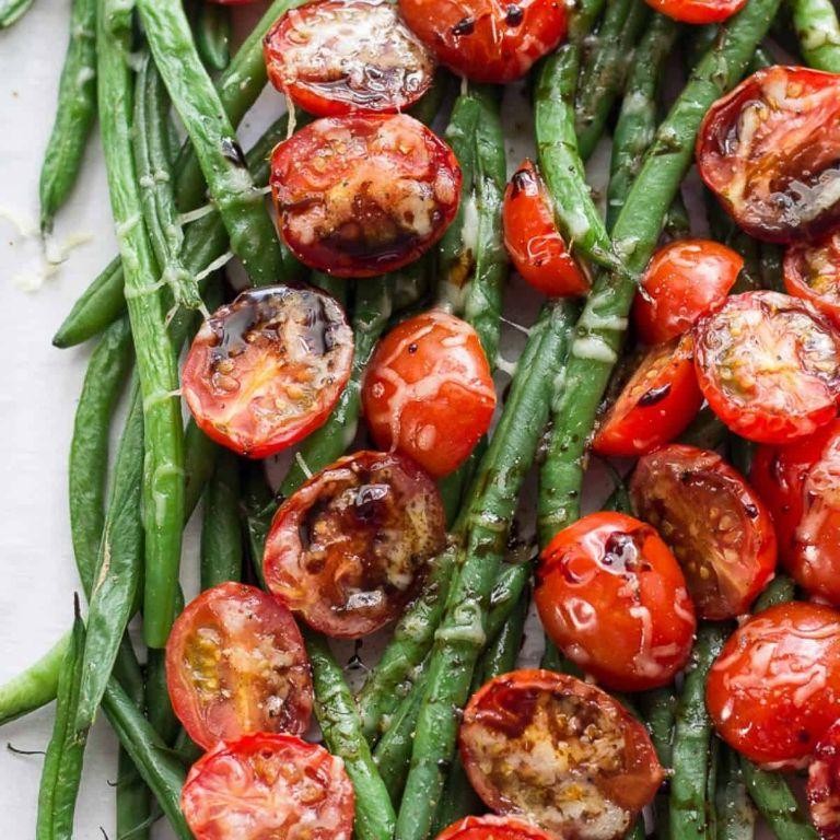 Balsamic-Glazed Haricot Vert and Cherry Tomatoes