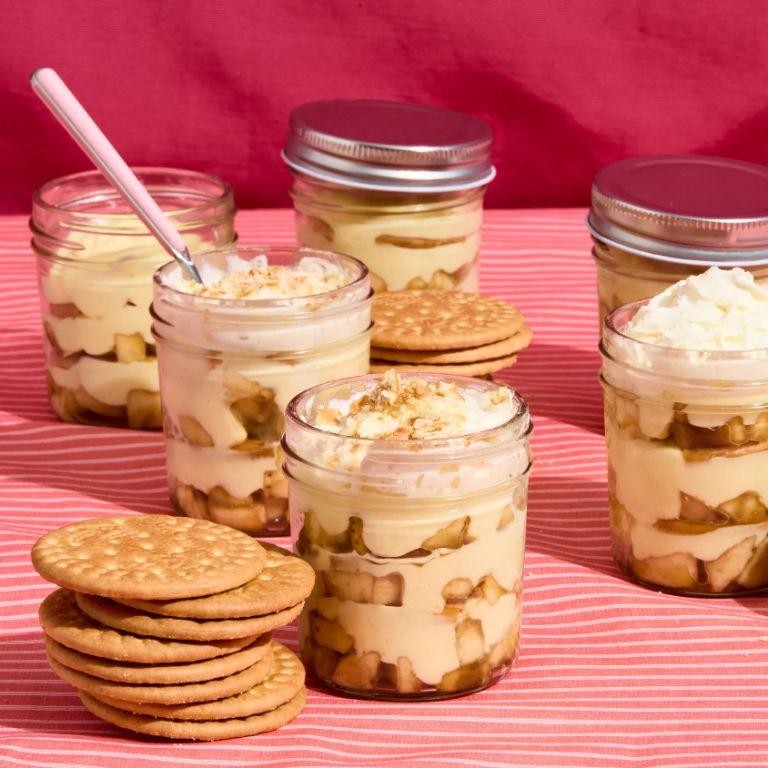Banana Bread Pudding Jars