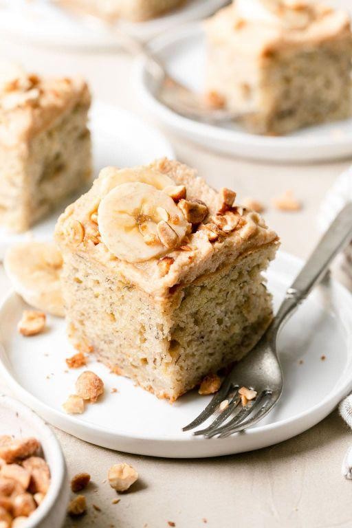 Banana Cake with Peanut Butter Frosting