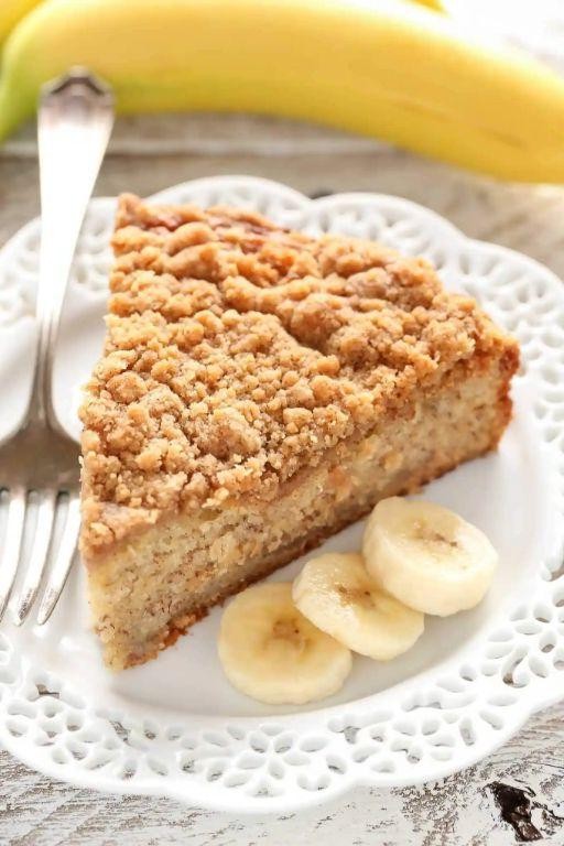 Banana Cake with Streusel Topping