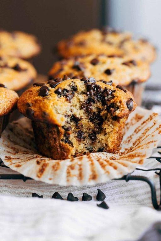 Banana Chocolate Chip Sour Cream Muffins
