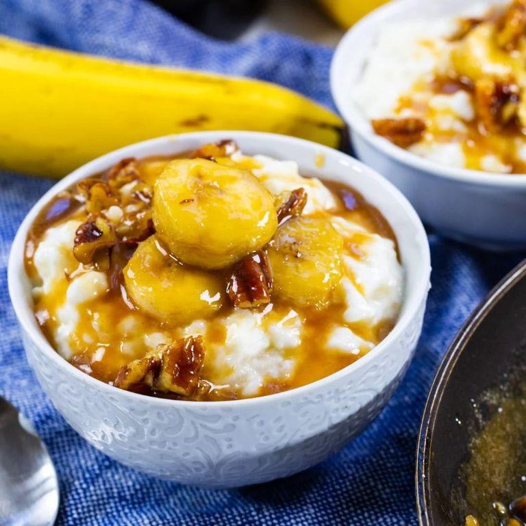 Banana Foster Minute Rice Pudding