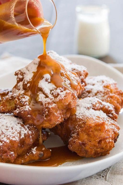 Banana Fritters with Caramel Sauce