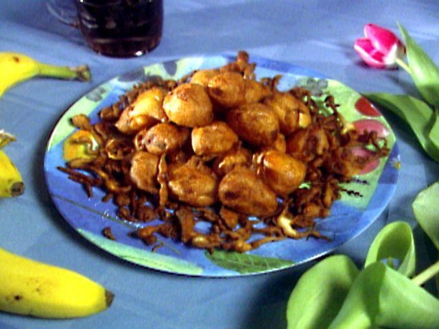 Banana Fritters with Maple Syrup Drizzle