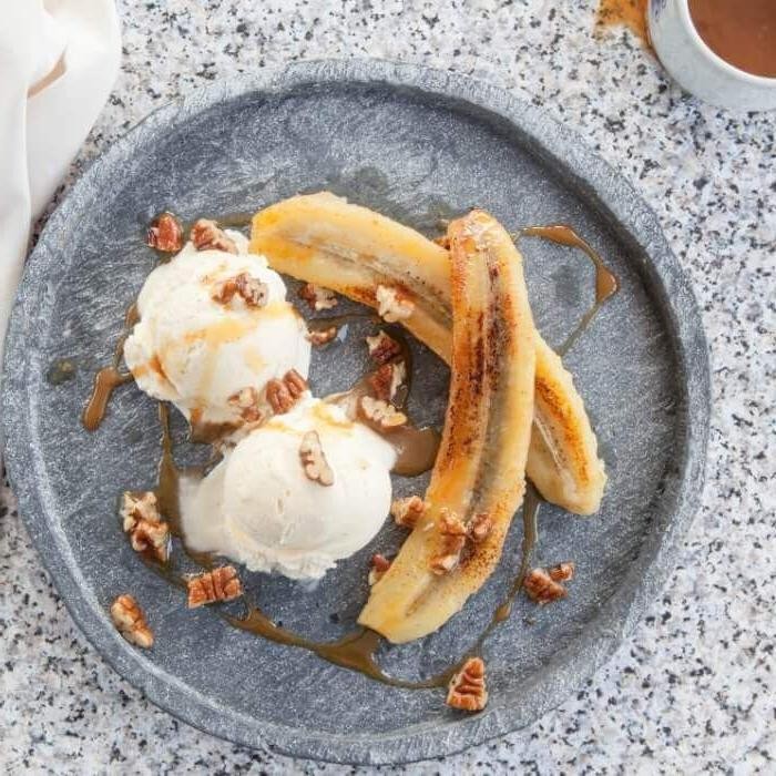 Banana Fritters with Vanilla Ice Cream