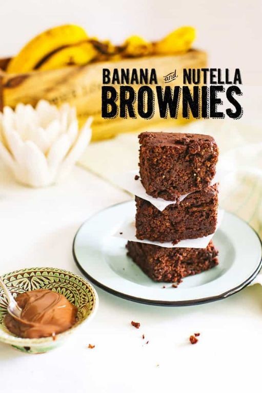 Banana Nutella Brownie Bars