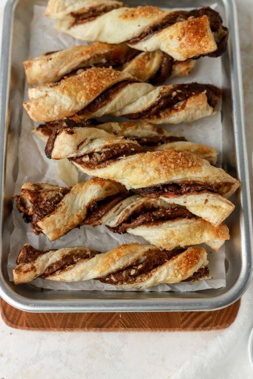Banana Nutella Puff Pastry Twists
