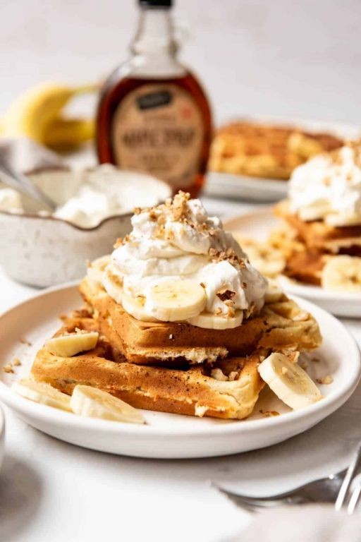 Banana Pecan Waffles