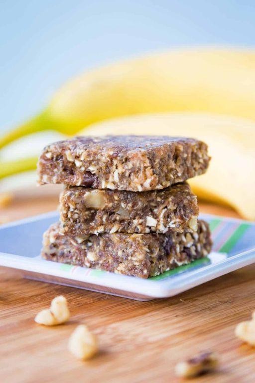 Banana Walnut No-Bake Squares
