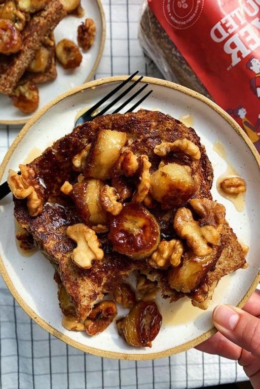 Banana and Walnut French Toast
