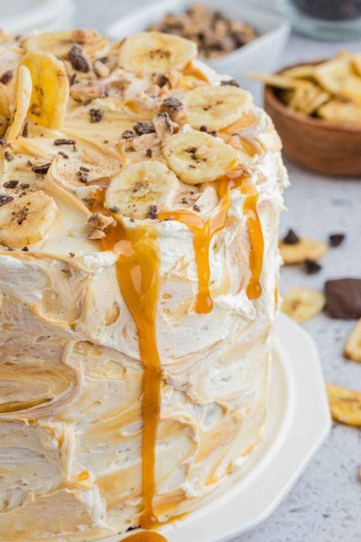 Banoffee Cake with Salted Caramel Drizzle