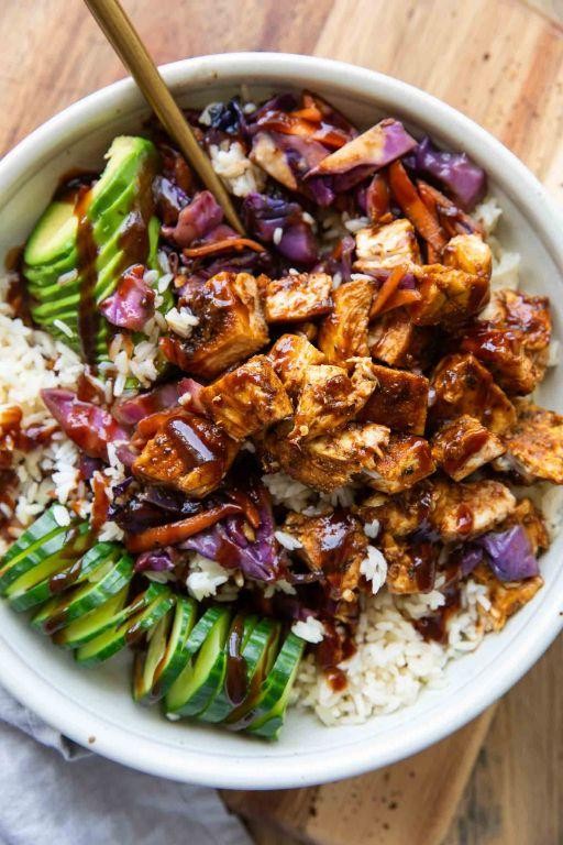 Barbecue Sauce-Enhanced Rice Bowl