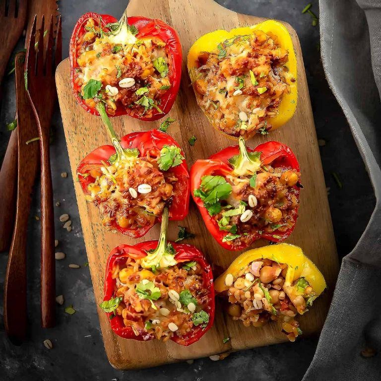 Barley Stuffed Bell Peppers