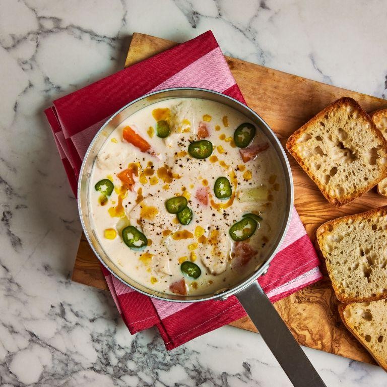 Basa Fish Chowder with Sweet Corn and Potatoes