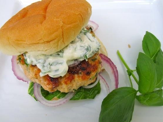 Basil-Infused Salmon Burgers