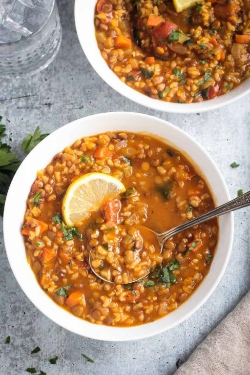 Basmati Rice and Lentil Soup