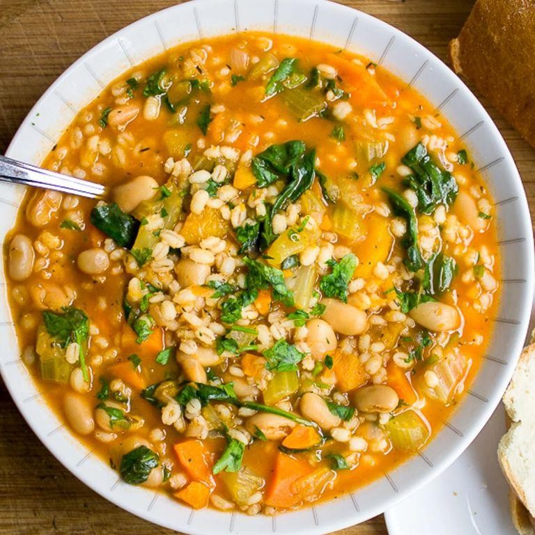 Bean and Barley Garden Vegetable Soup
