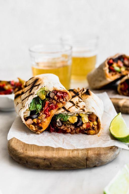 Beef Fajita Burrito with Roasted Peppers