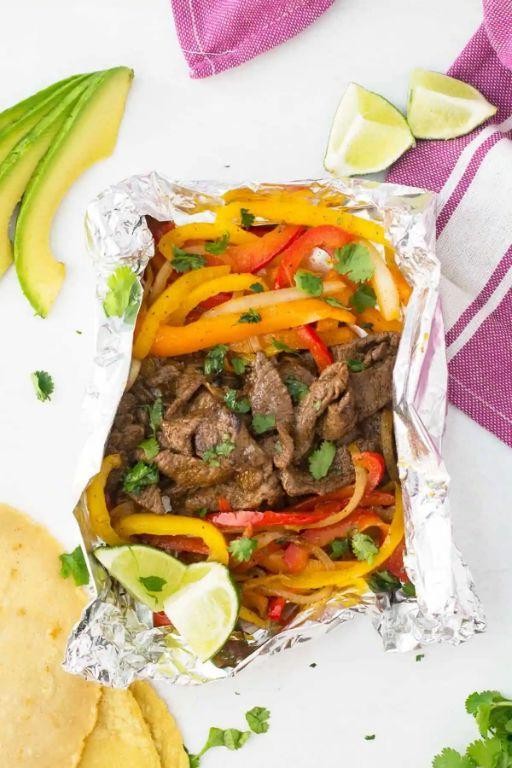 Beef Fajita Foil Pack Dinners