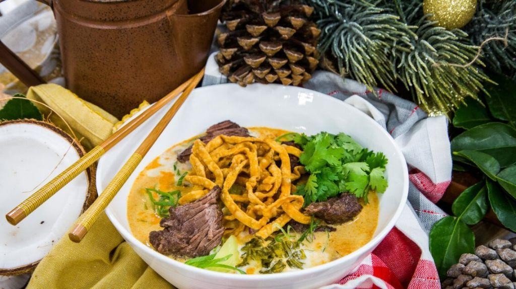 Beef Khao Soi with Egg Noodles