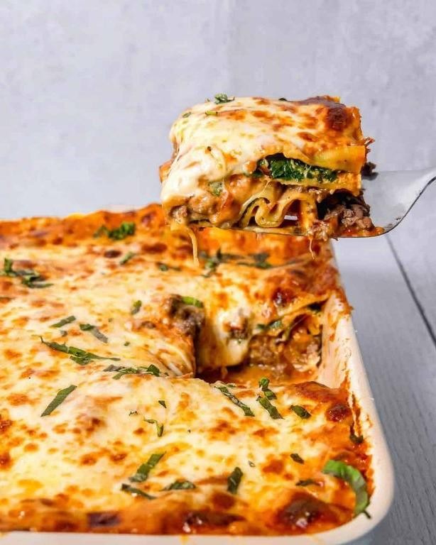 Beef Mince and Spinach Lasagna