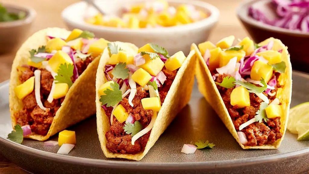 Beef Tacos with Fresh Mango Salsa
