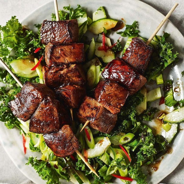 Beef Teriyaki Steak Skewers