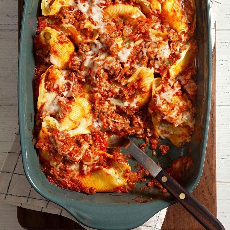 Beef and Cheese Stuffed Shells