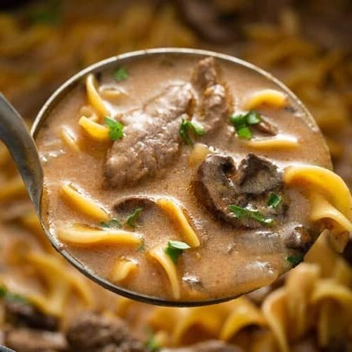 Beef and Potato Stroganoff Soup