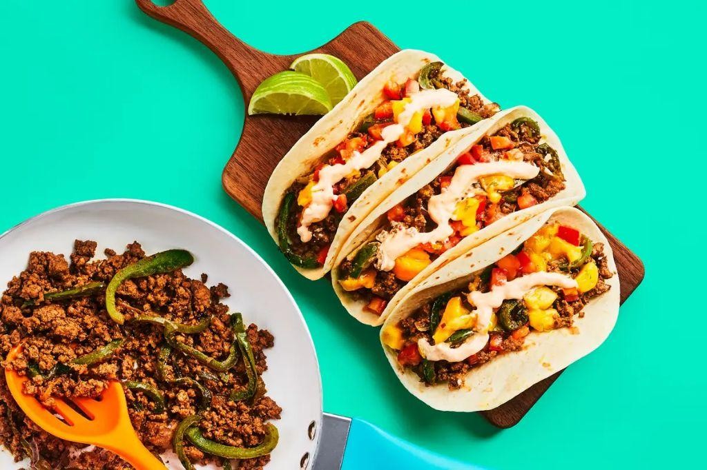 Beef and Sautéed Pepper Tacos