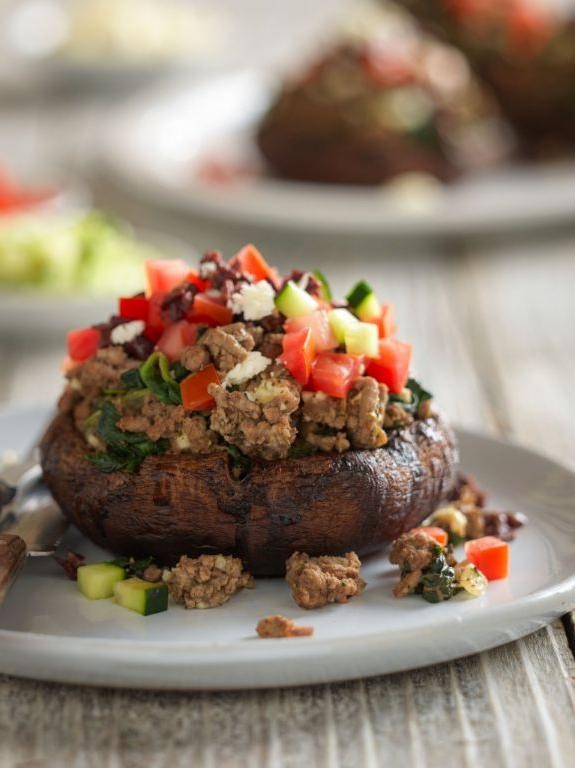Beef-Stuffed Portobello Mushrooms