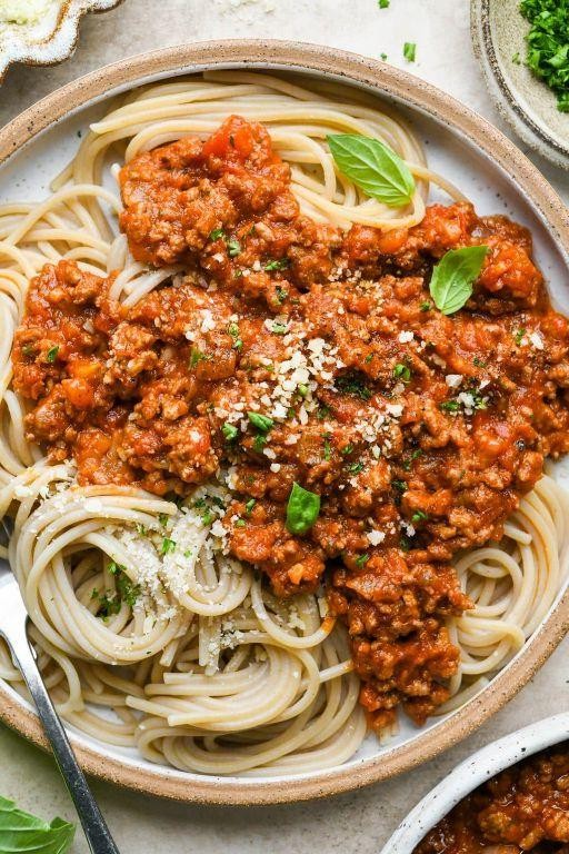 Beefy Italian Noodles with Marinara