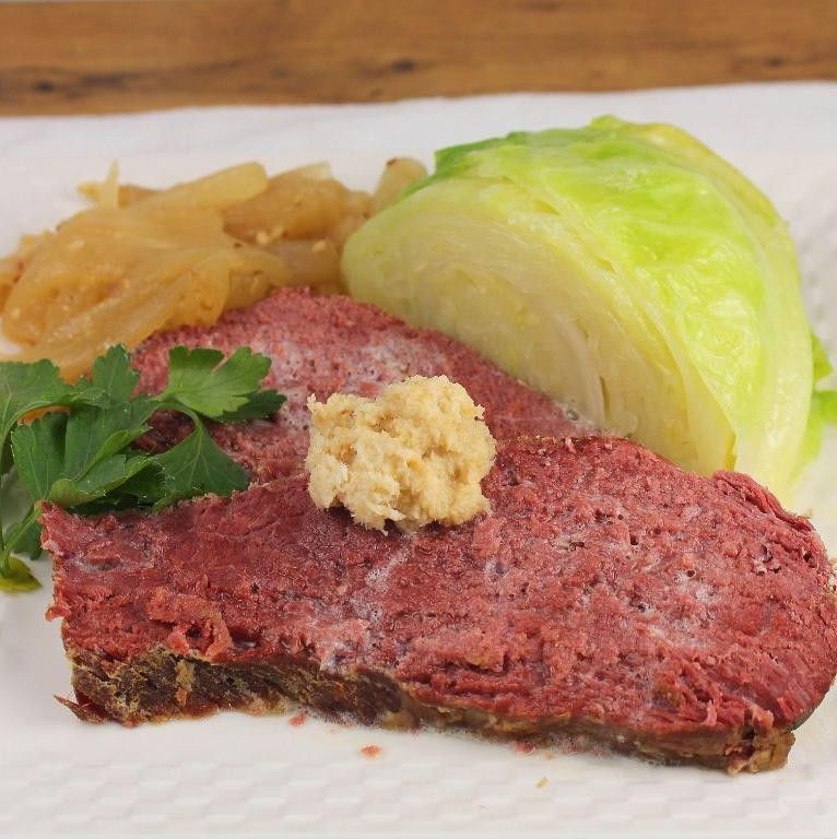 Beer Braised Corned Beef and Cabbage in the Crock Pot