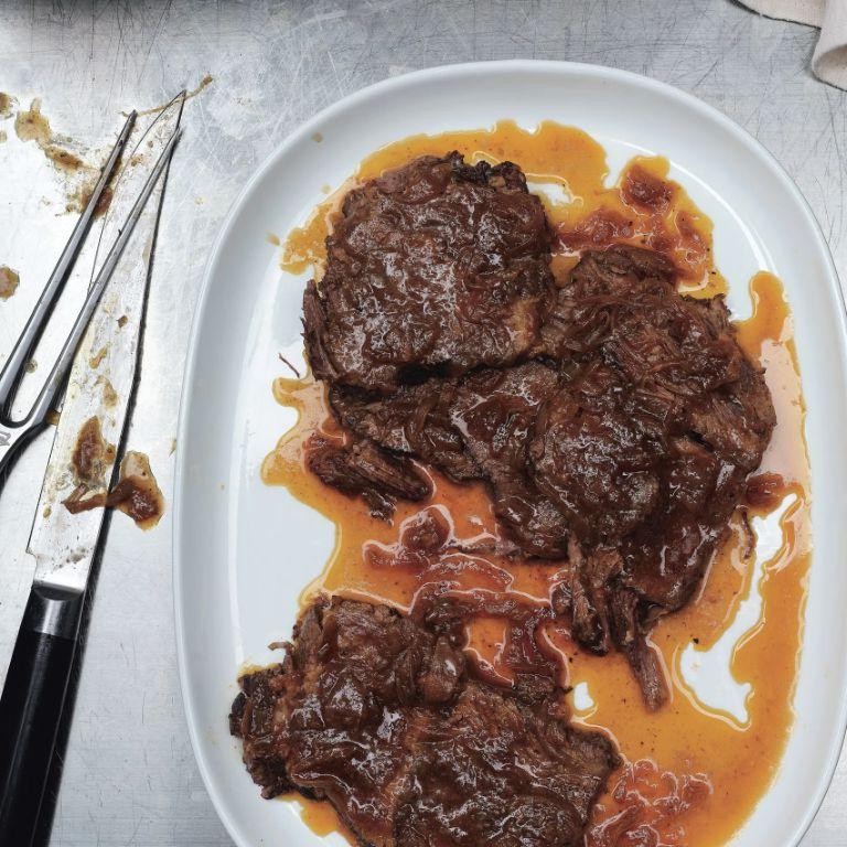 Beer-Braised Chuck Roast with Onions