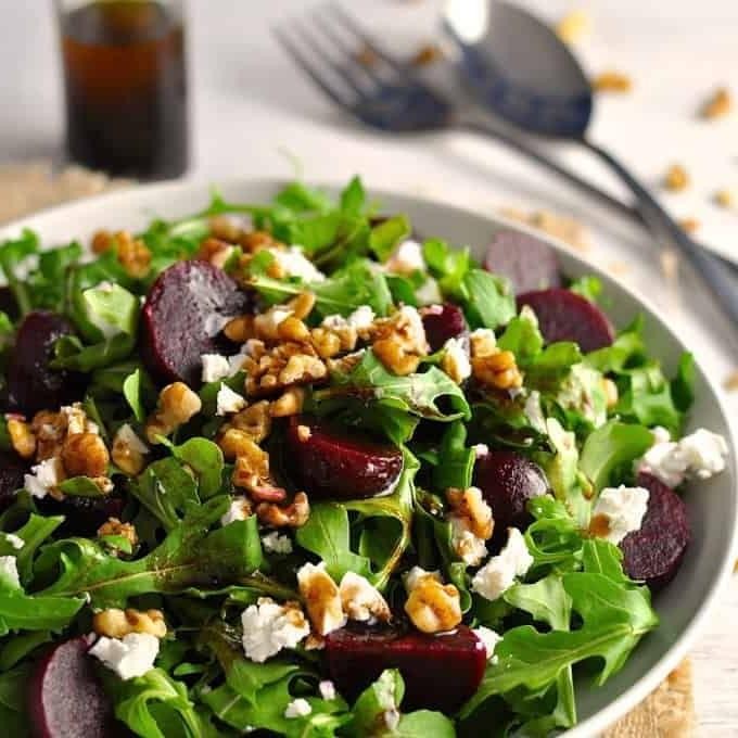 Beet and Feta Salad with Toasted Walnuts