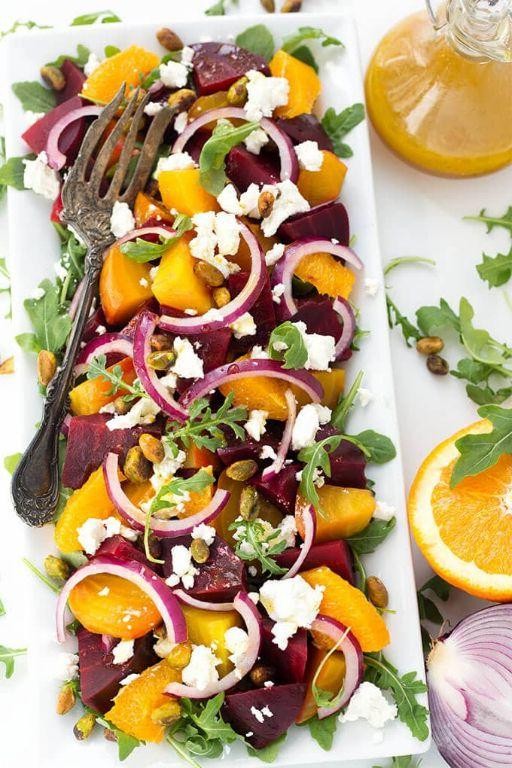 Beetroot, Orange, and Goat Cheese Salad