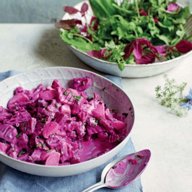 Beetroot and Apple Slaw with Creme Fraiche