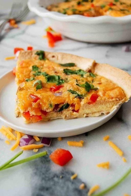 Bell Pepper and Onion Cottage Cheese Quiche