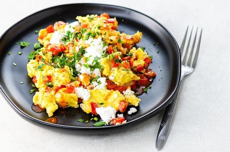 Bell Pepper and Onion Egg White Scramble