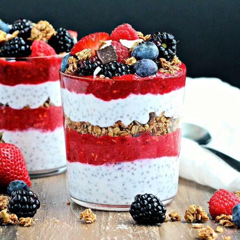 Berry Chia Pudding Parfaits