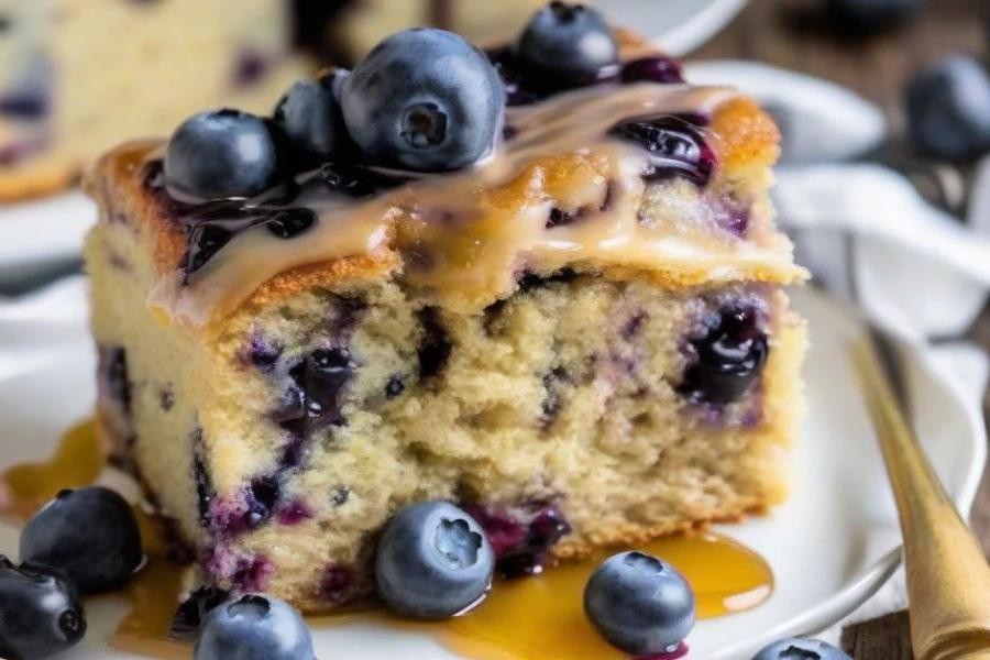 Berry Compote Honey Bun Cake