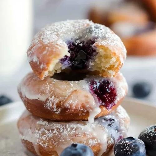 Berry Infused Glazed Donuts