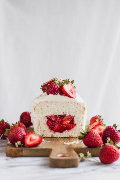 Berry-filled Angel Food Cake